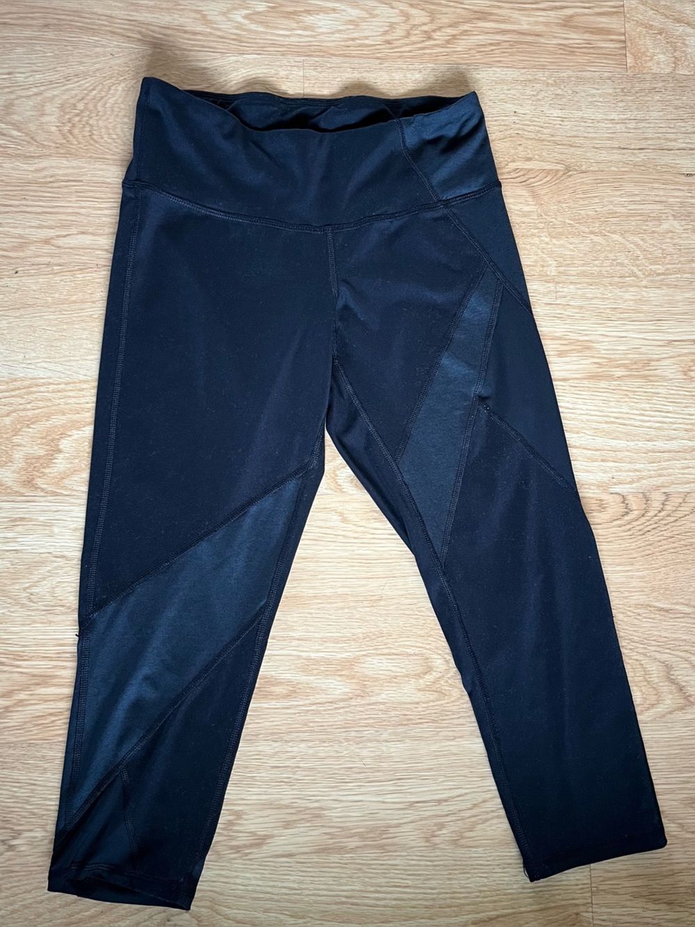 Champion Duo Dry Black Solid Capri Leggings Women’s S High Rise Stretch Waist